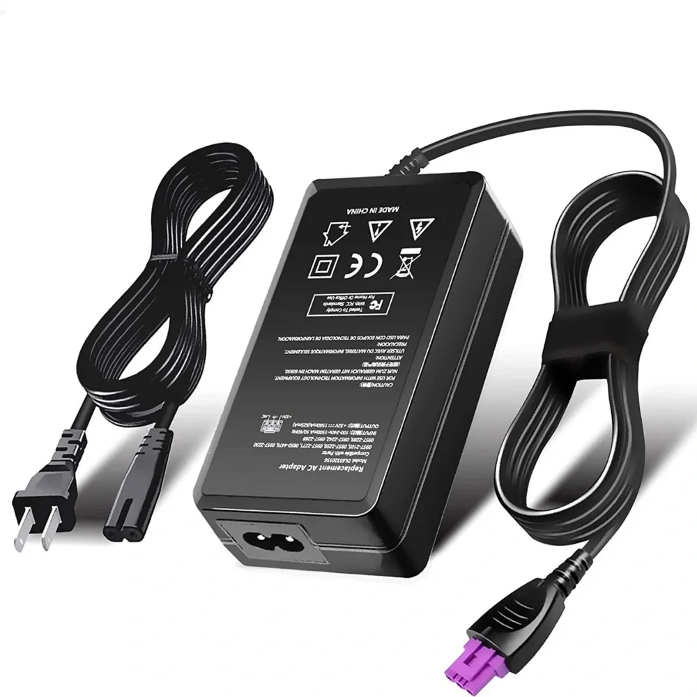 Hp printer Charger color black with on plug purple